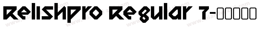 RelishPro Regular 7字体转换